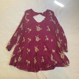 Free People Embroidered Swing Dress